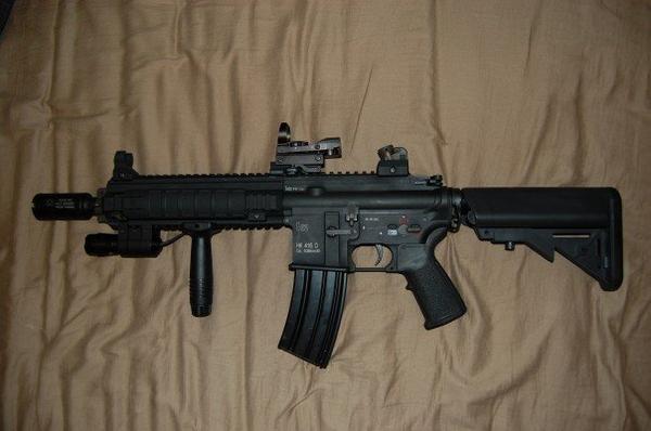 HK 416D 10.5" w/ Noveske Flash hider, Magpul Grip and Crane Buttstock